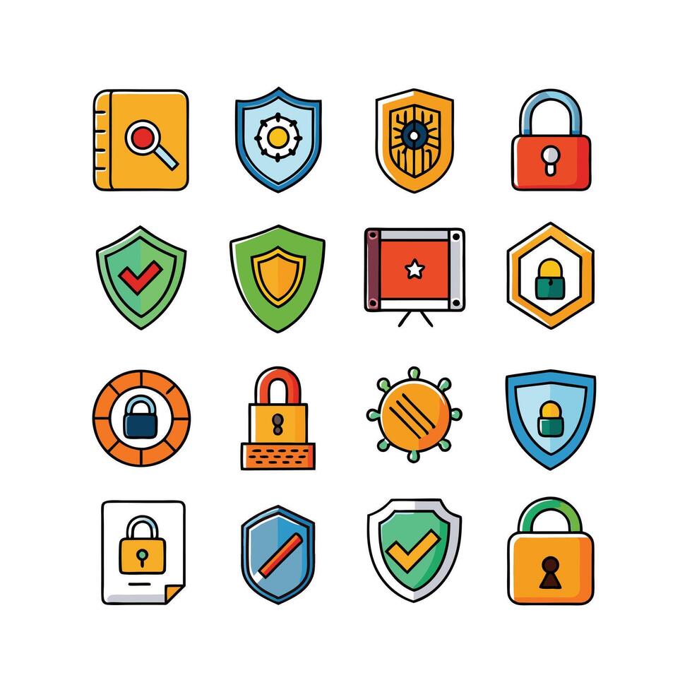 Security Icon Set Collection Illustration vector