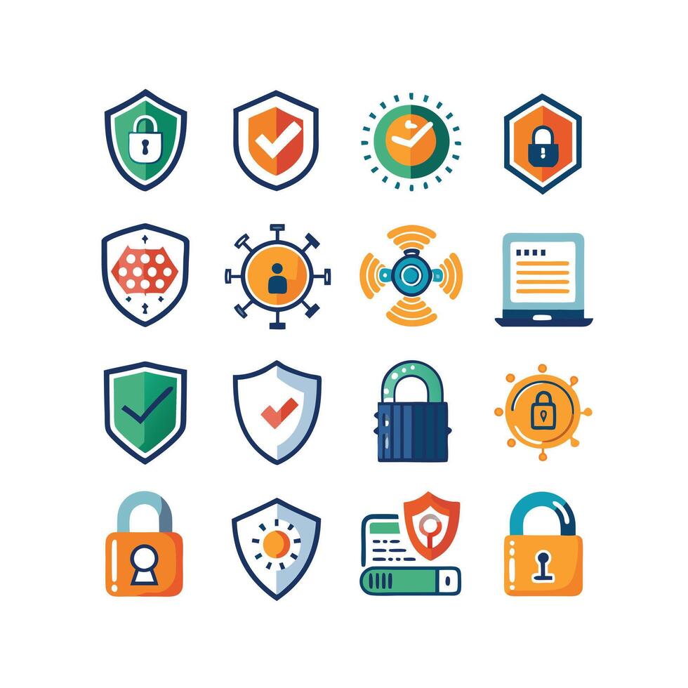 Security Icon Set Collection Illustration vector