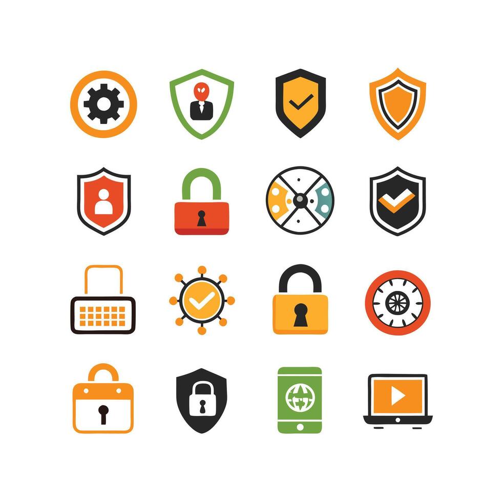 Security Icon Set Collection Illustration vector
