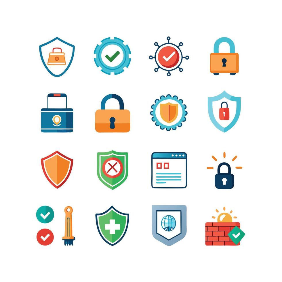 Security Icon Set Collection Illustration vector