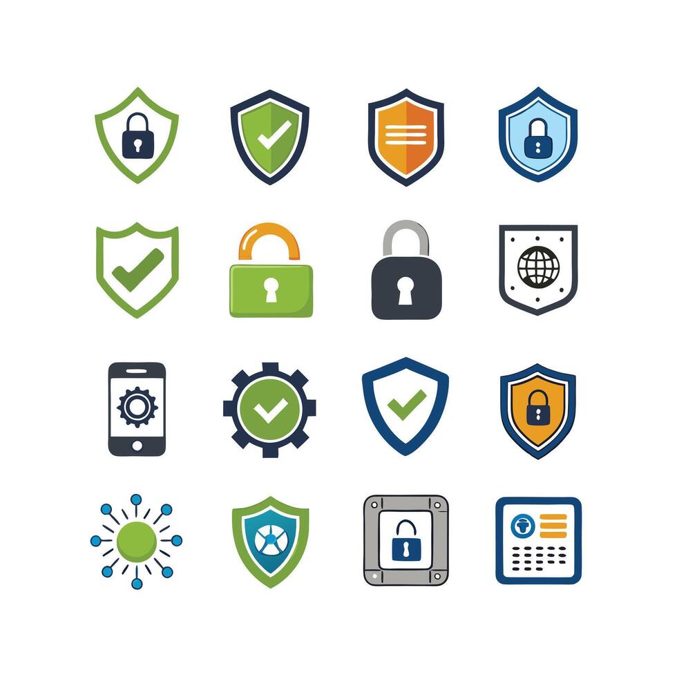 Security Icon Set Collection Illustration vector