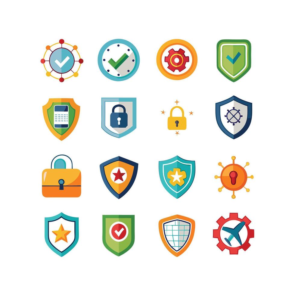 Security Icon Set Collection Illustration vector