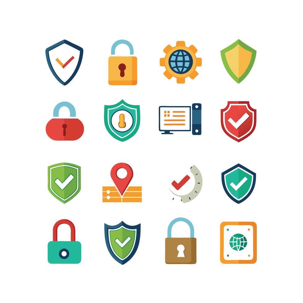 Security Icon Set Collection Illustration vector