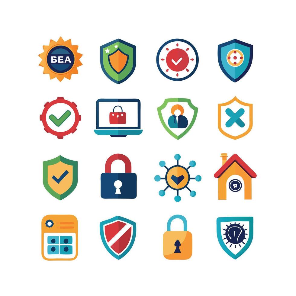Security Icon Set Collection Illustration vector