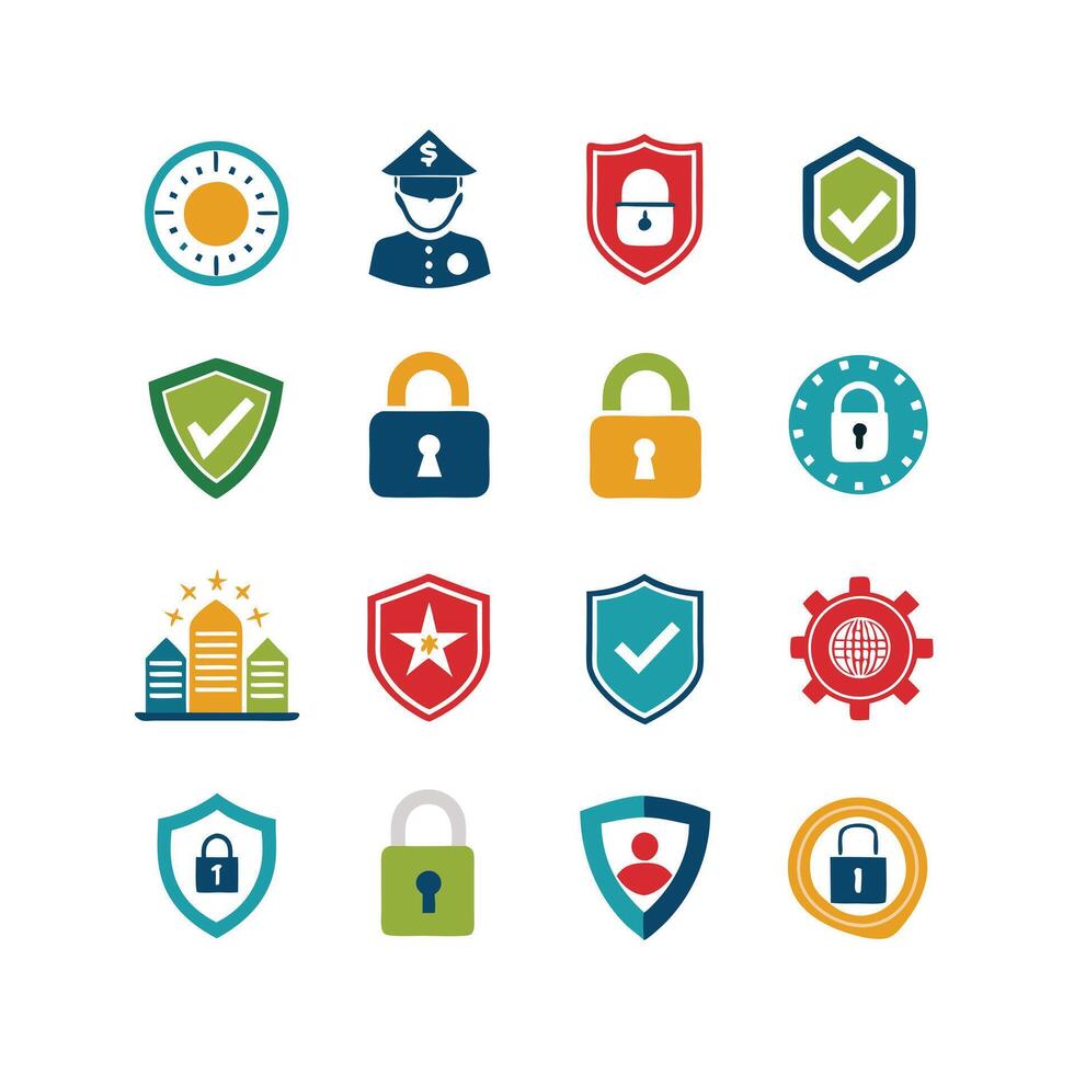 Security Icon Set Collection Illustration vector