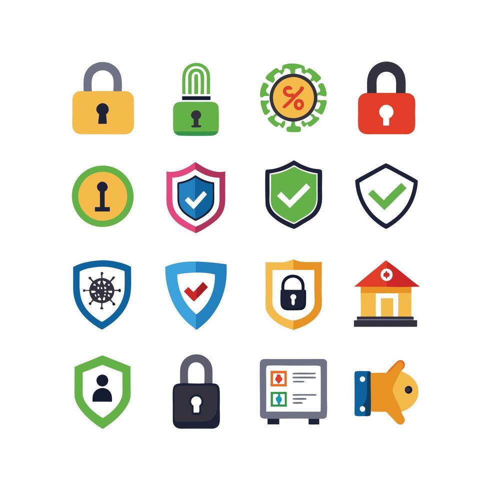 Security Icon Set Collection Illustration vector