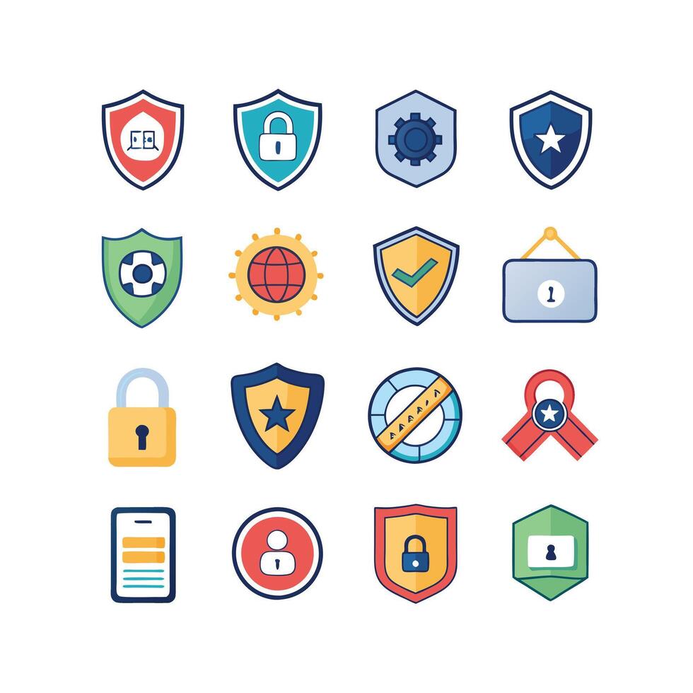Security Icon Set Collection Illustration vector