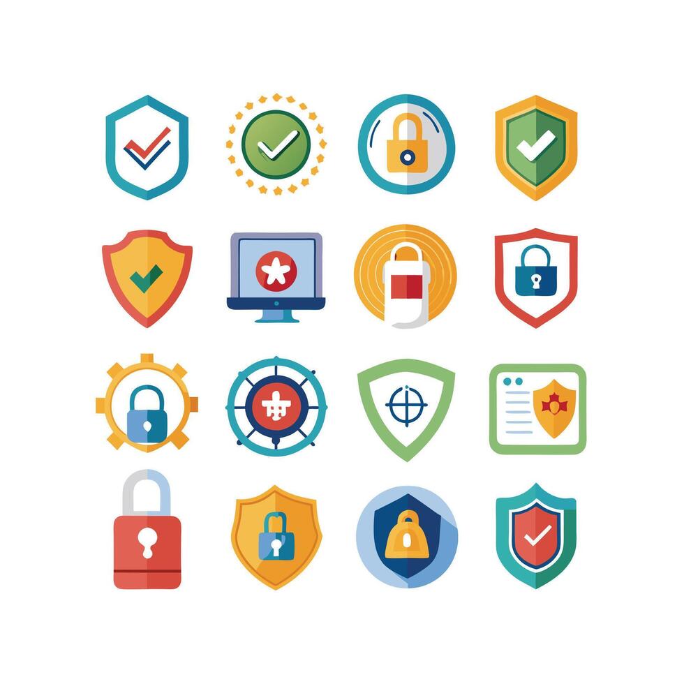 Security Icon Set Collection Illustration vector