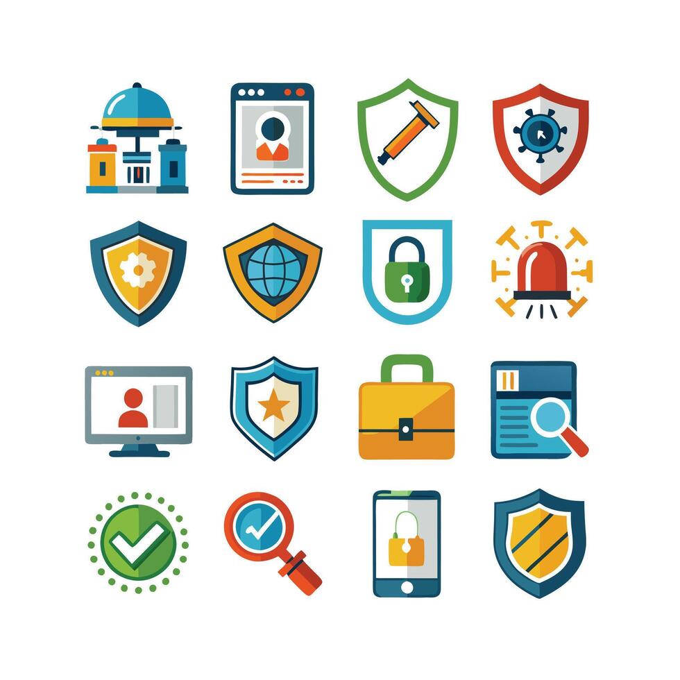 Security Icon Set Collection Illustration vector