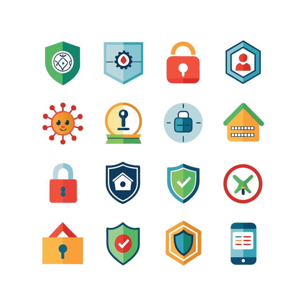 Security Icon Set Collection Illustration vector