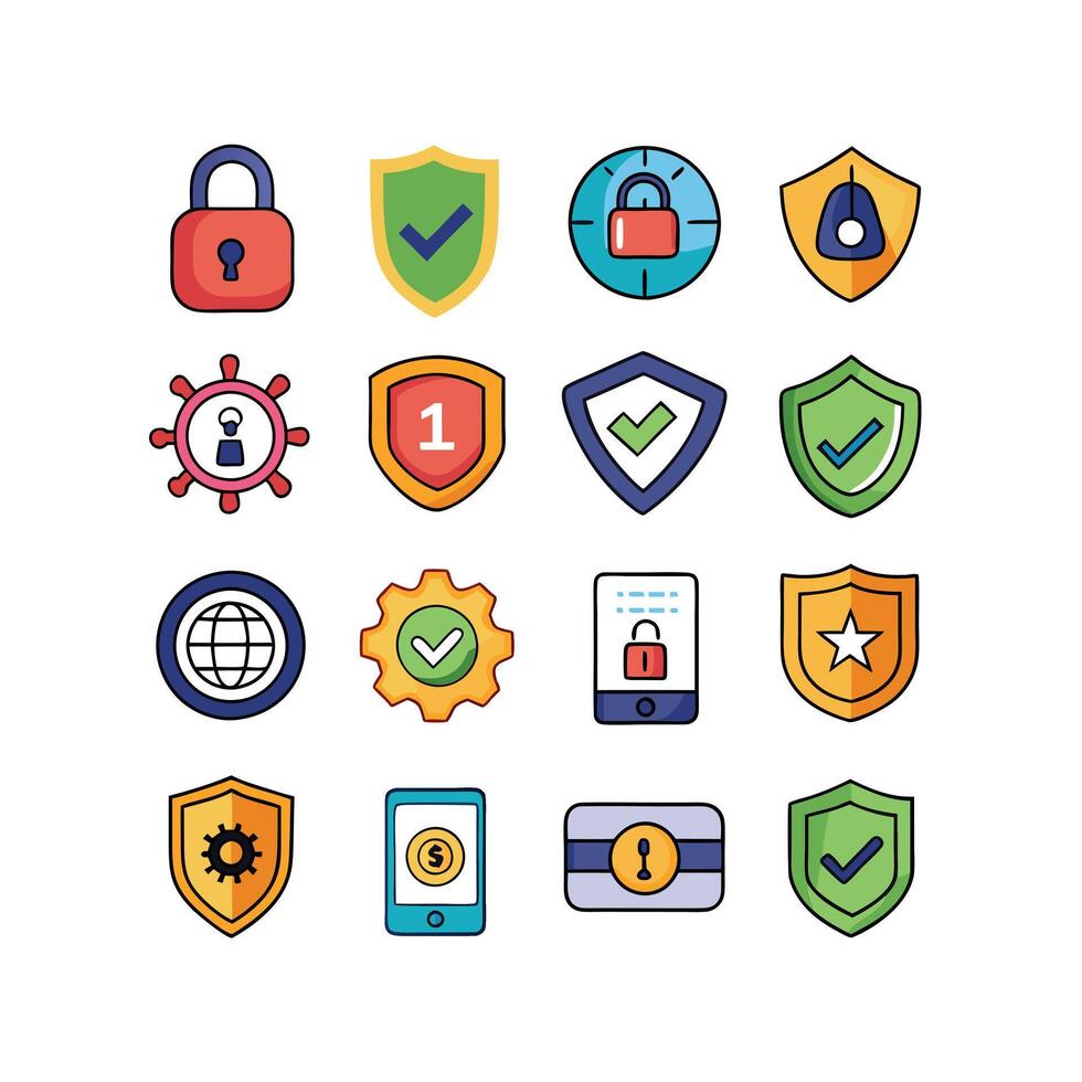Security Icon Set Collection Illustration vector