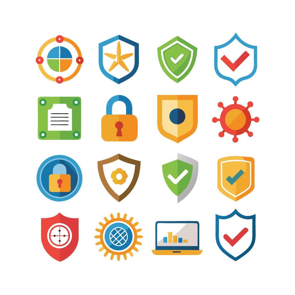 Security Icon Set Collection Illustration vector