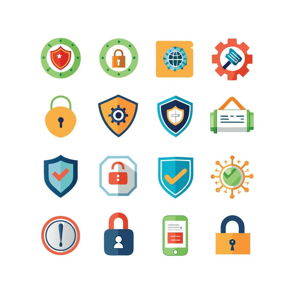 Security Icon Set Collection Illustration vector