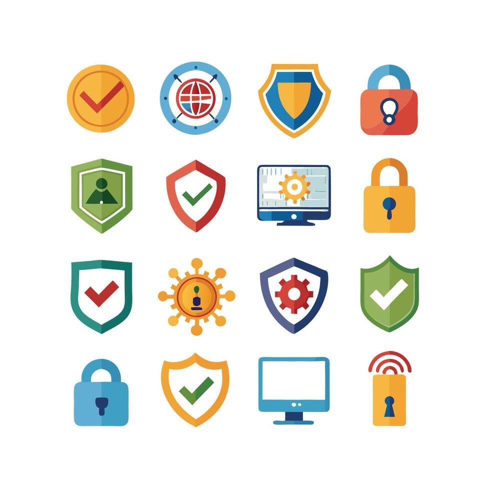 Security Icon Set Collection Illustration vector