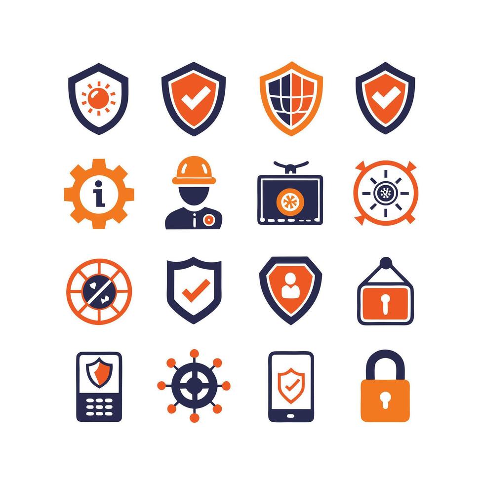 Security Icon Set Collection Illustration vector