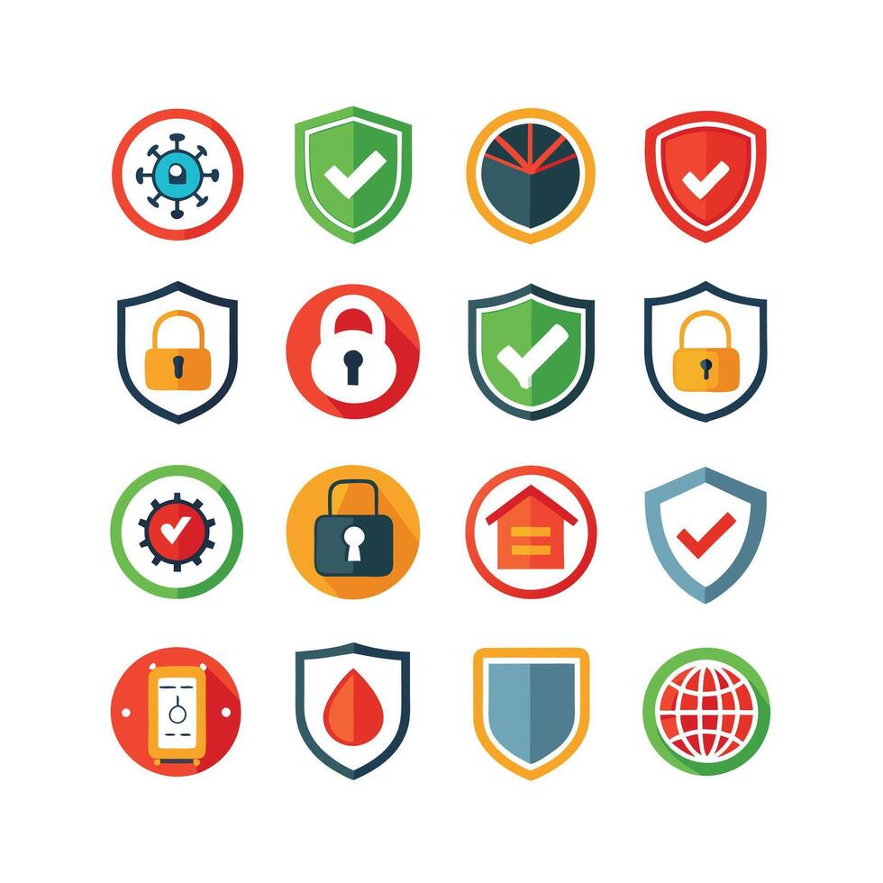 Security Icon Set Collection Illustration vector