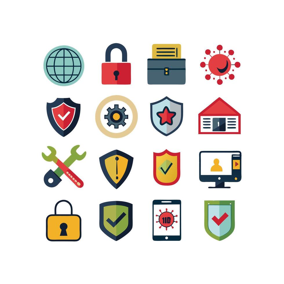 Security Icon Set Collection Illustration vector