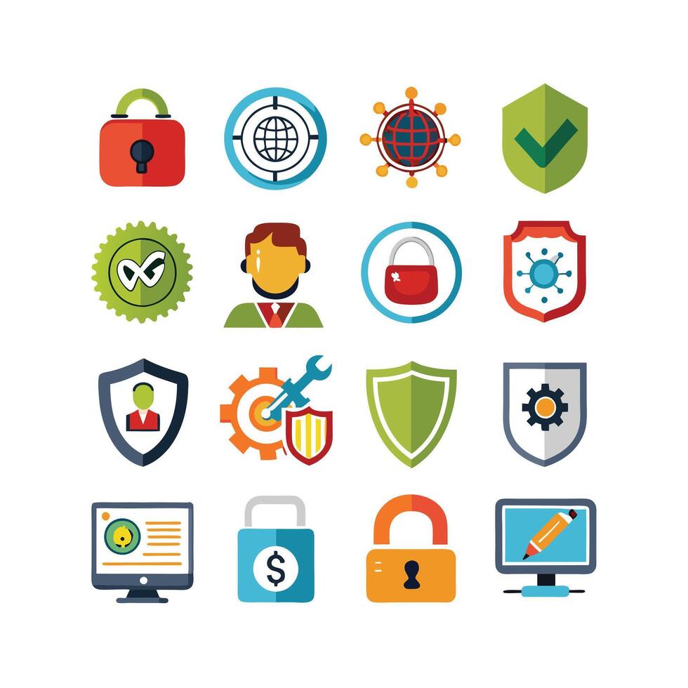 Security Icon Set Collection Illustration vector