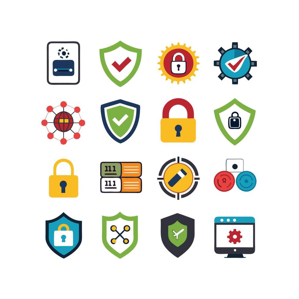 Security Icon Set Collection Illustration vector