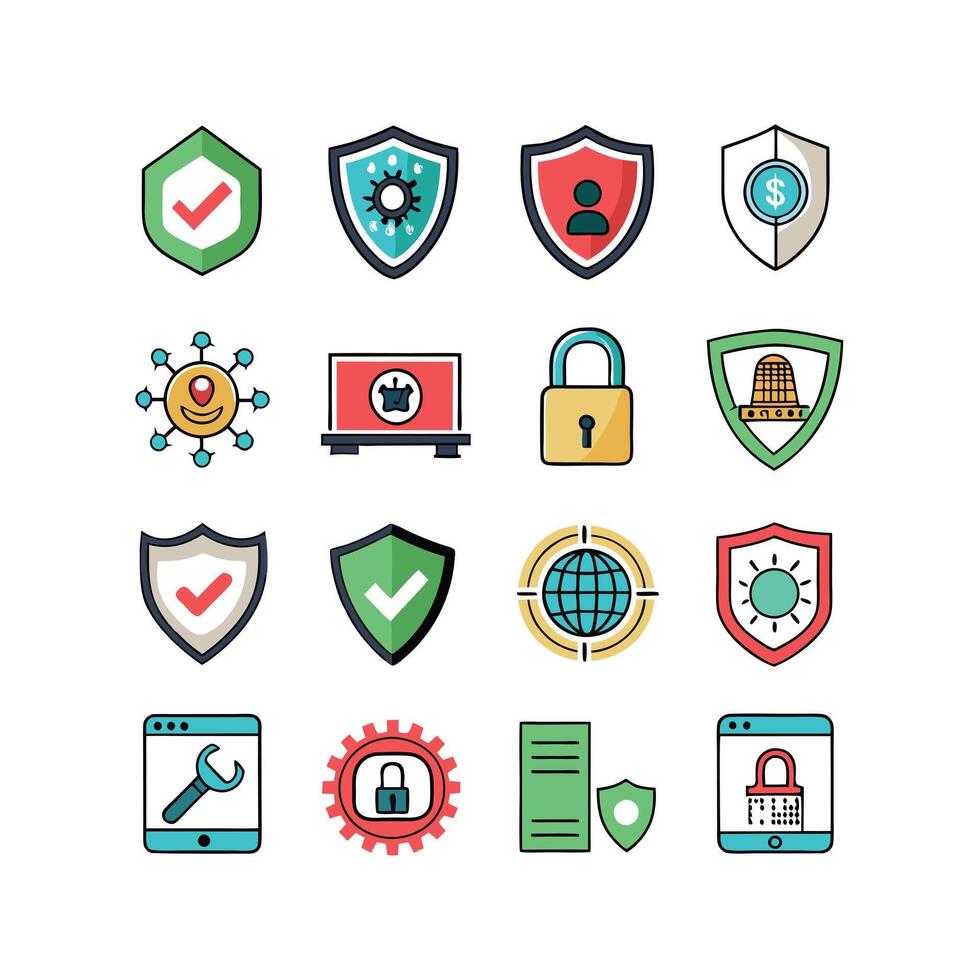 Security Icon Set Collection Illustration vector