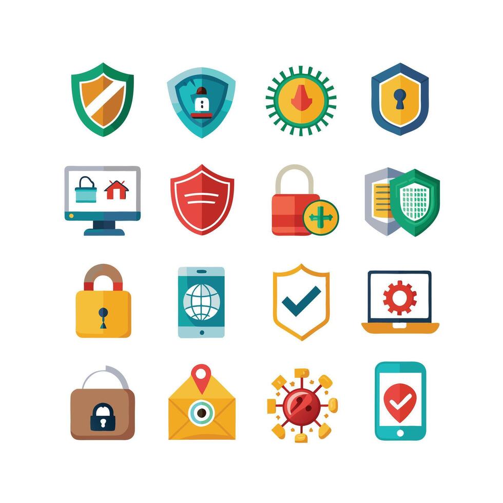 Security Icon Set Collection Illustration vector