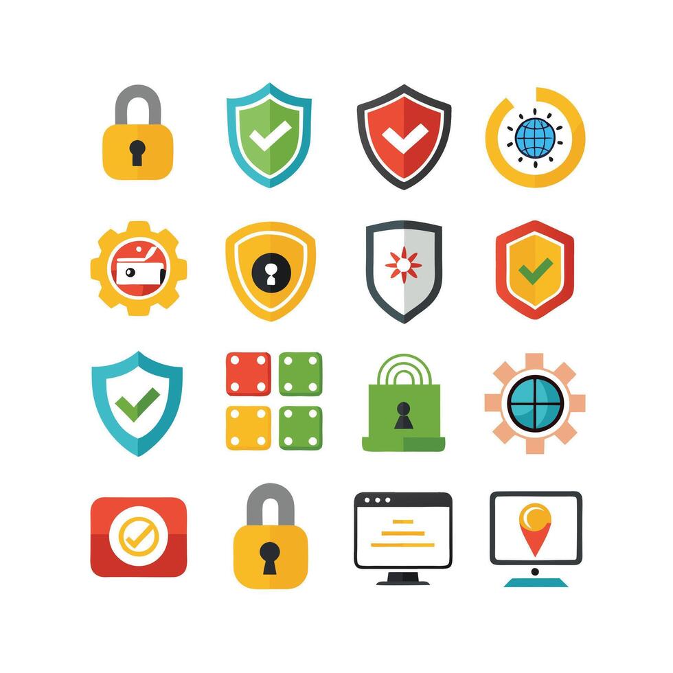 Security Icon Set Collection Illustration vector