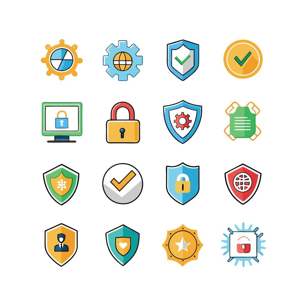 Security Icon Set Collection Illustration vector
