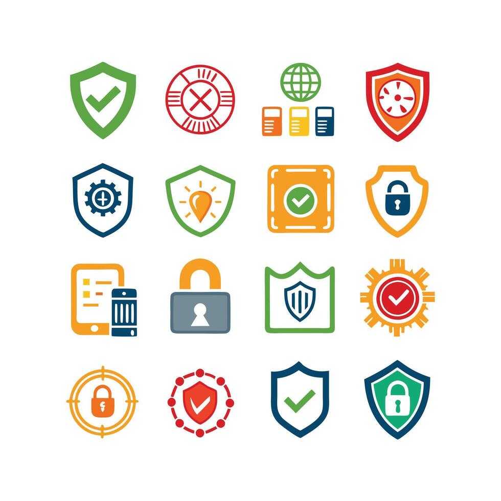 Security Icon Set Collection Illustration vector