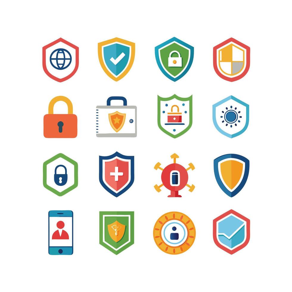 Security Icon Set Collection Illustration vector