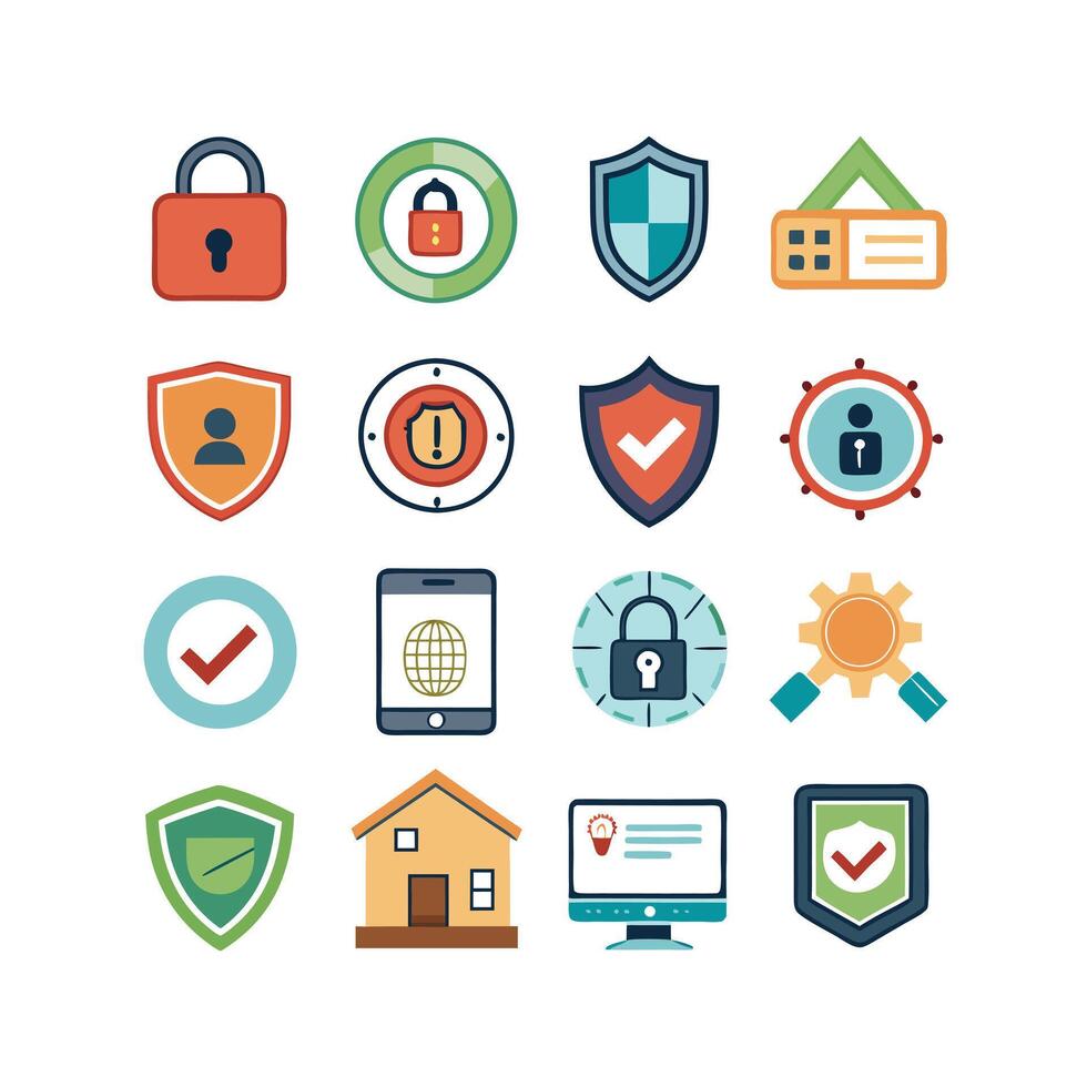 Security Icon Set Collection Illustration vector