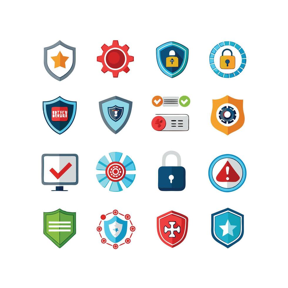 Security Icon Set Collection Illustration vector