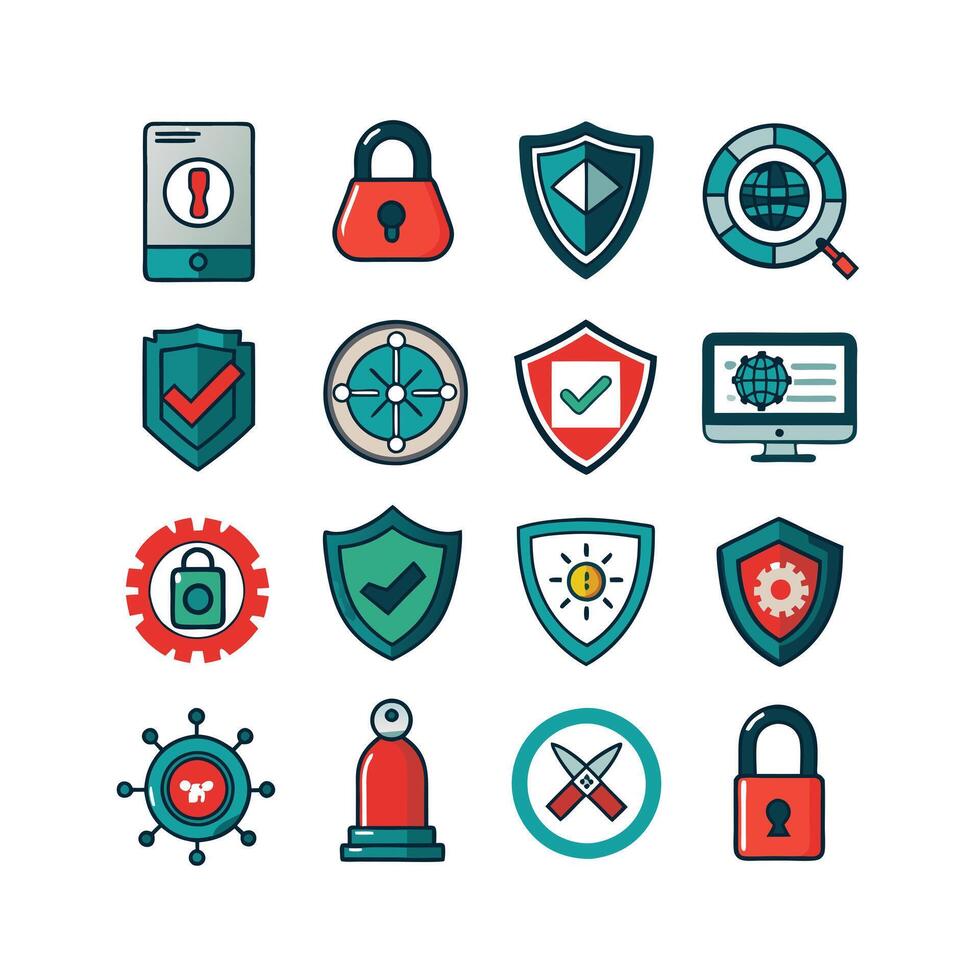 Security Icon Set Collection Illustration vector