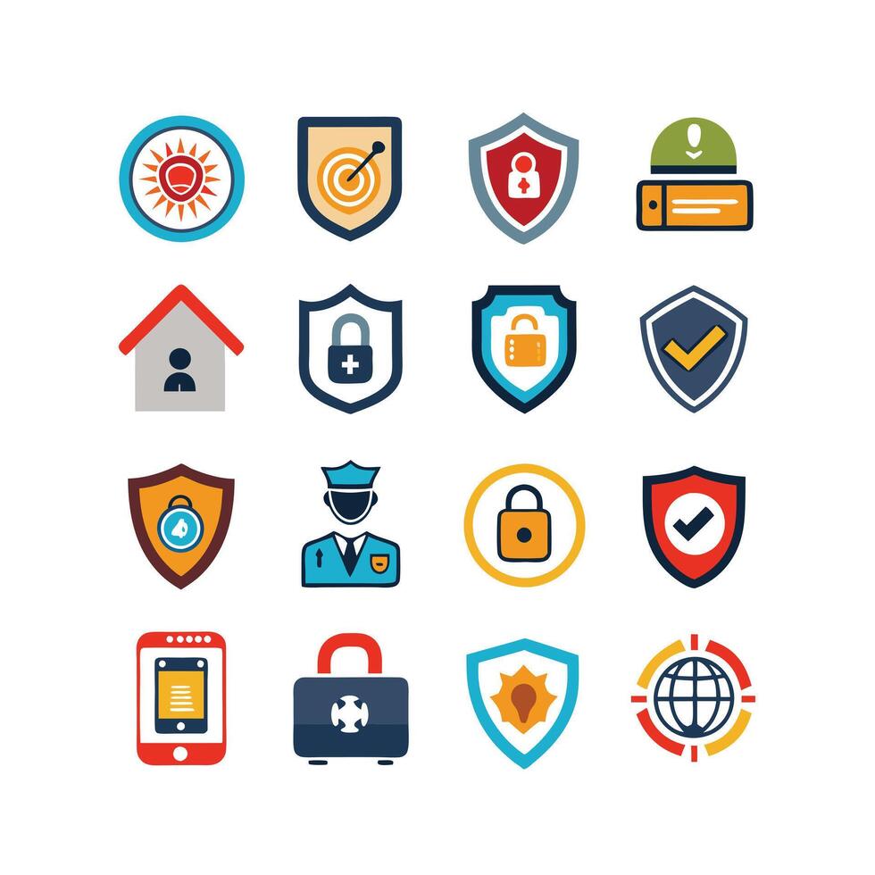 Security Icon Set Collection Illustration vector