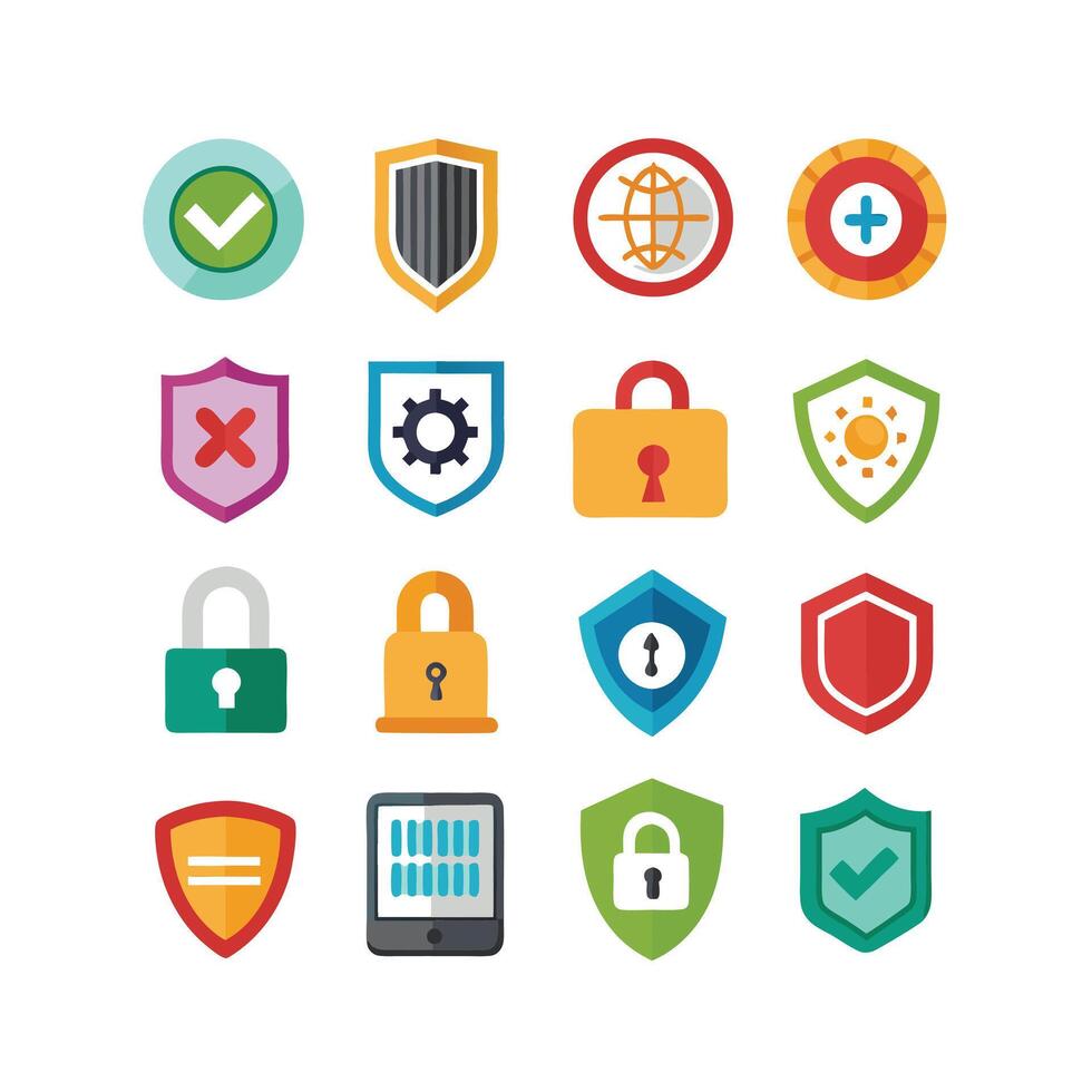 Security Icon Set Collection Illustration vector