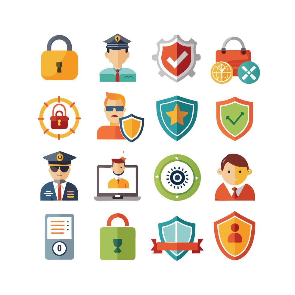 Security Icon Set Collection Illustration vector