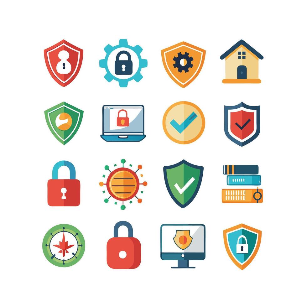 Security Icon Set Collection Illustration vector