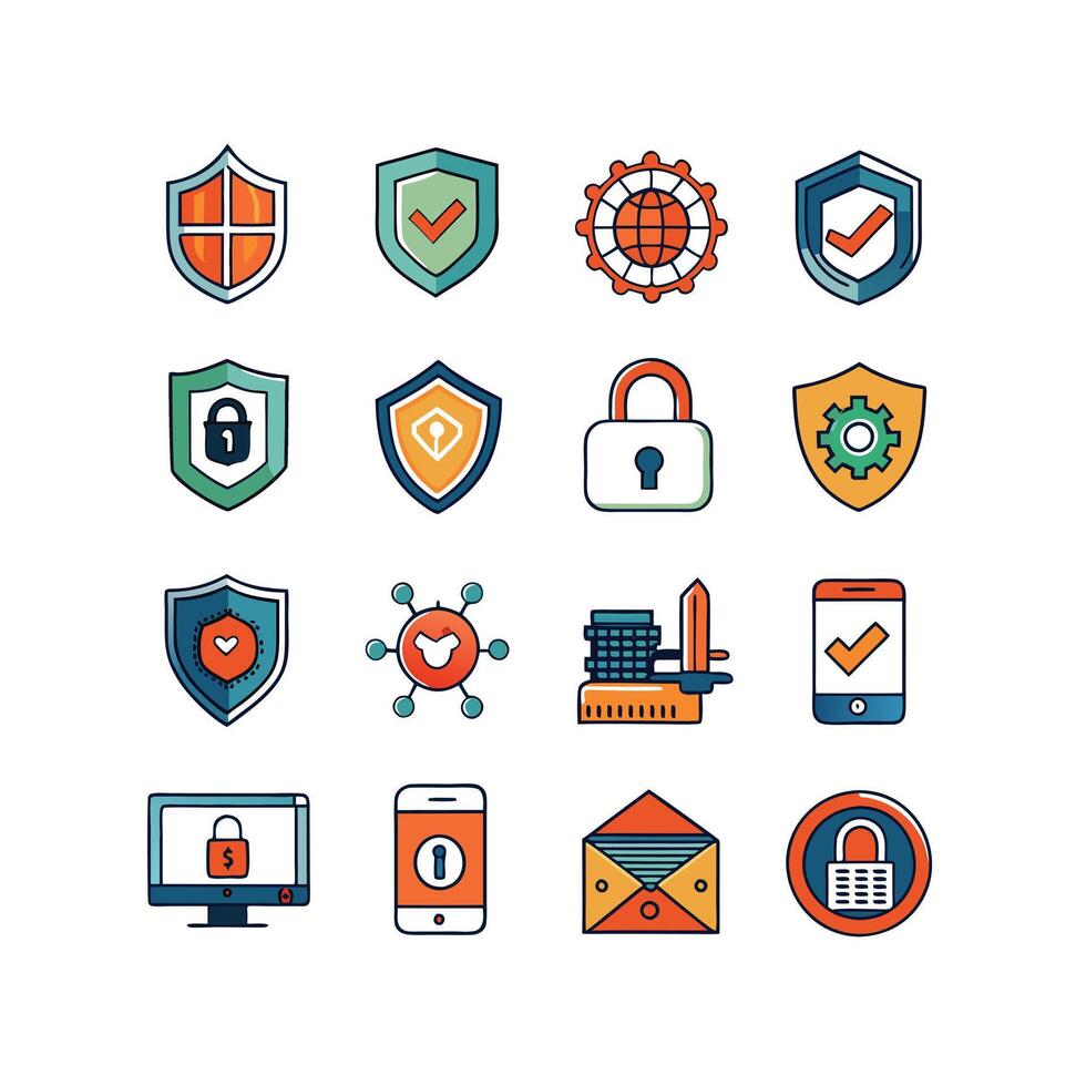 Security Icon Set Collection Illustration vector