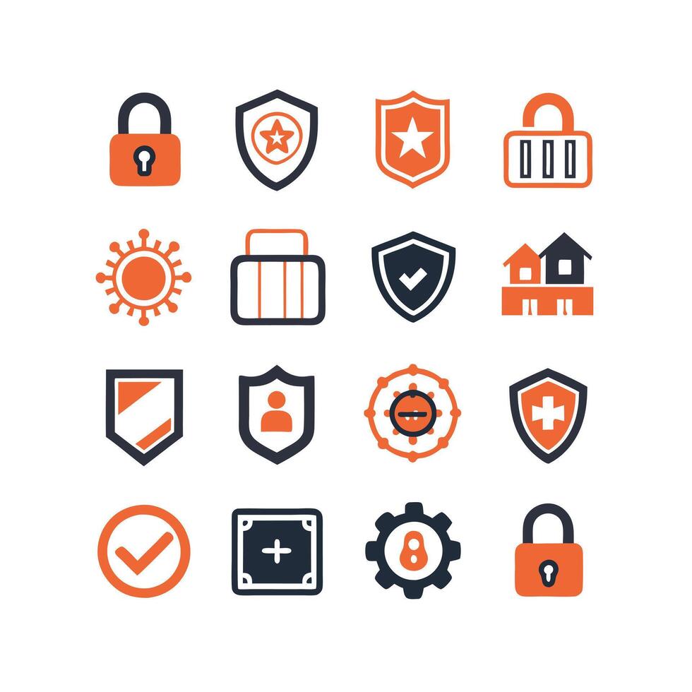 Security Icon Set Collection Illustration vector