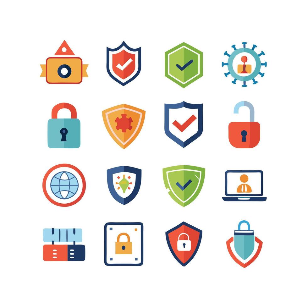 Security Icon Set Collection Illustration vector