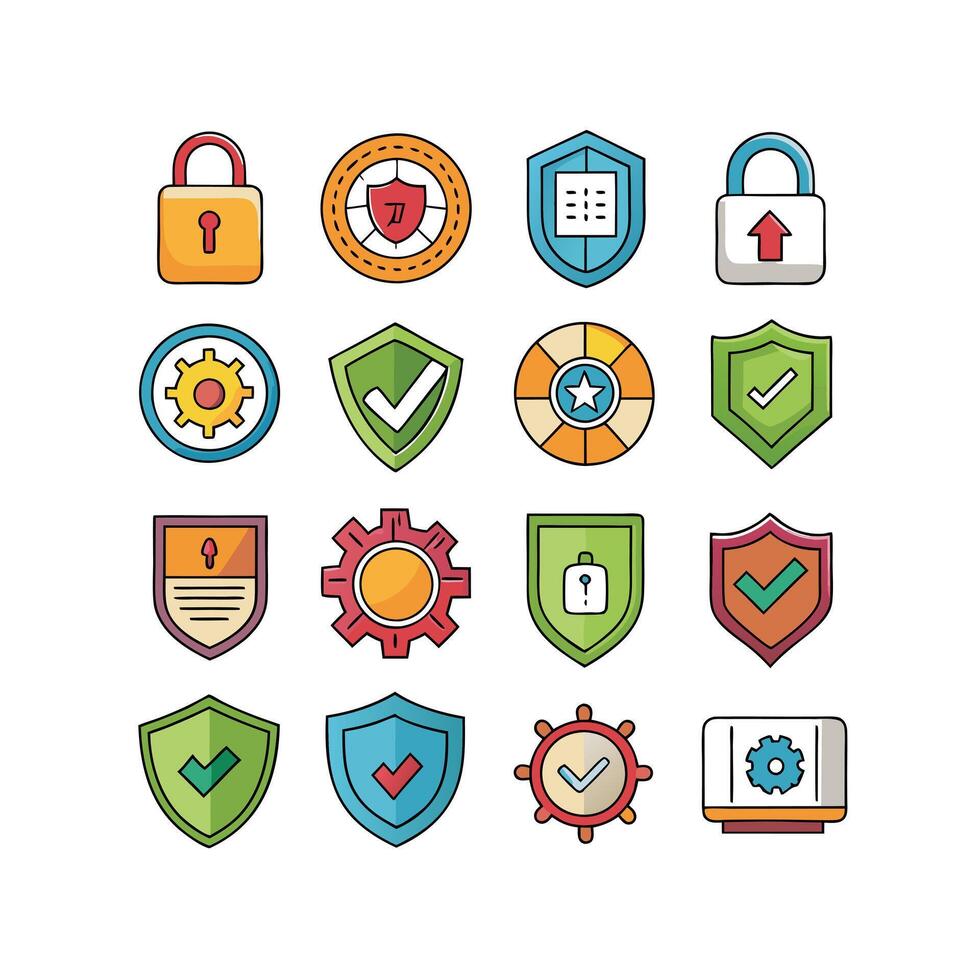 Security Icon Set Collection Illustration vector