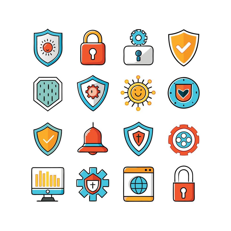 Security Icon Set Collection Illustration vector