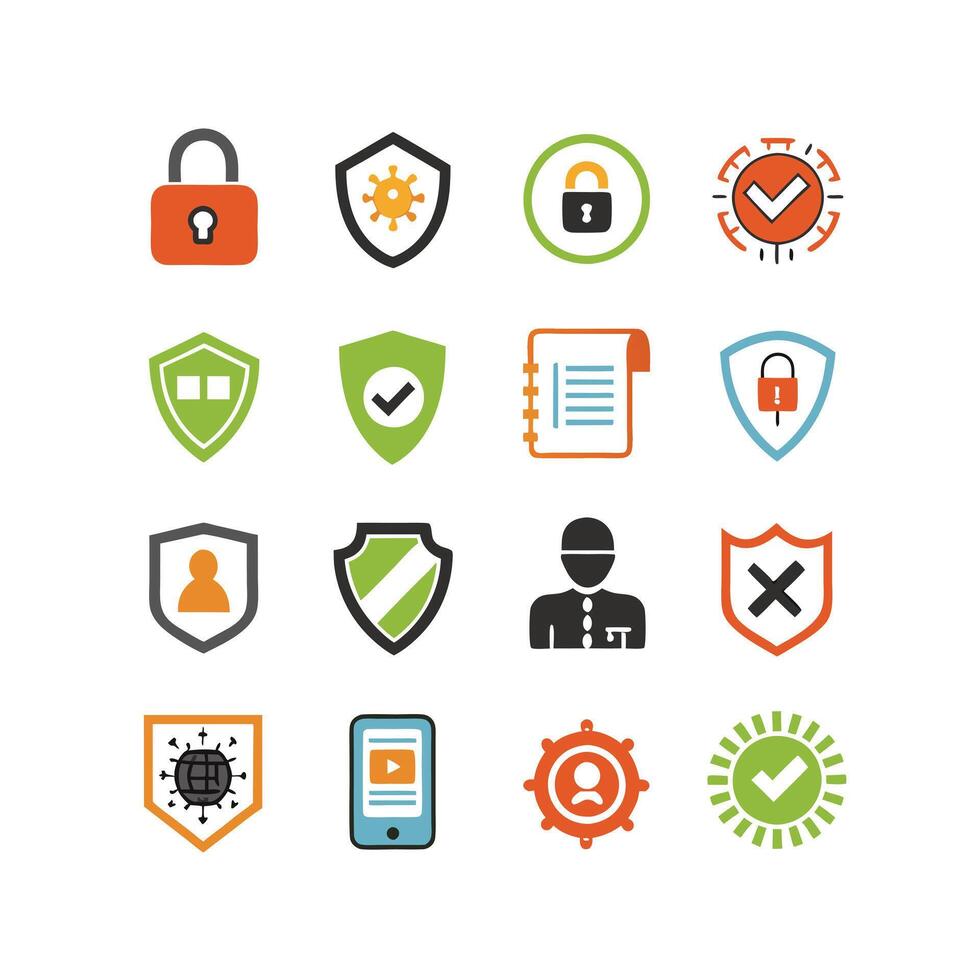 Security Icon Set Collection Illustration vector