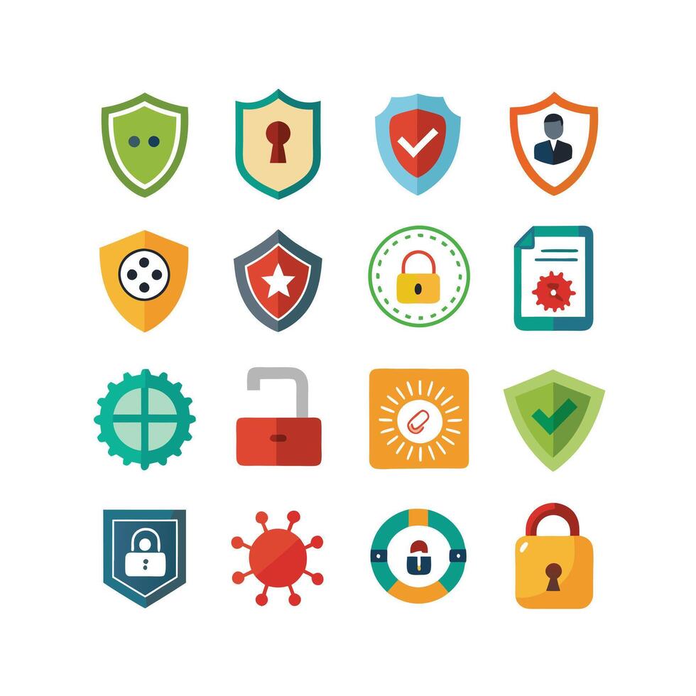 Security Icon Set Collection Illustration vector