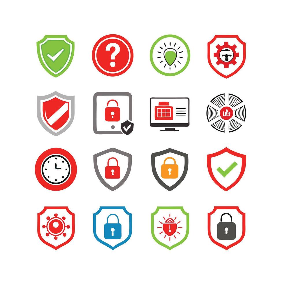 Security Icon Set Collection Illustration vector