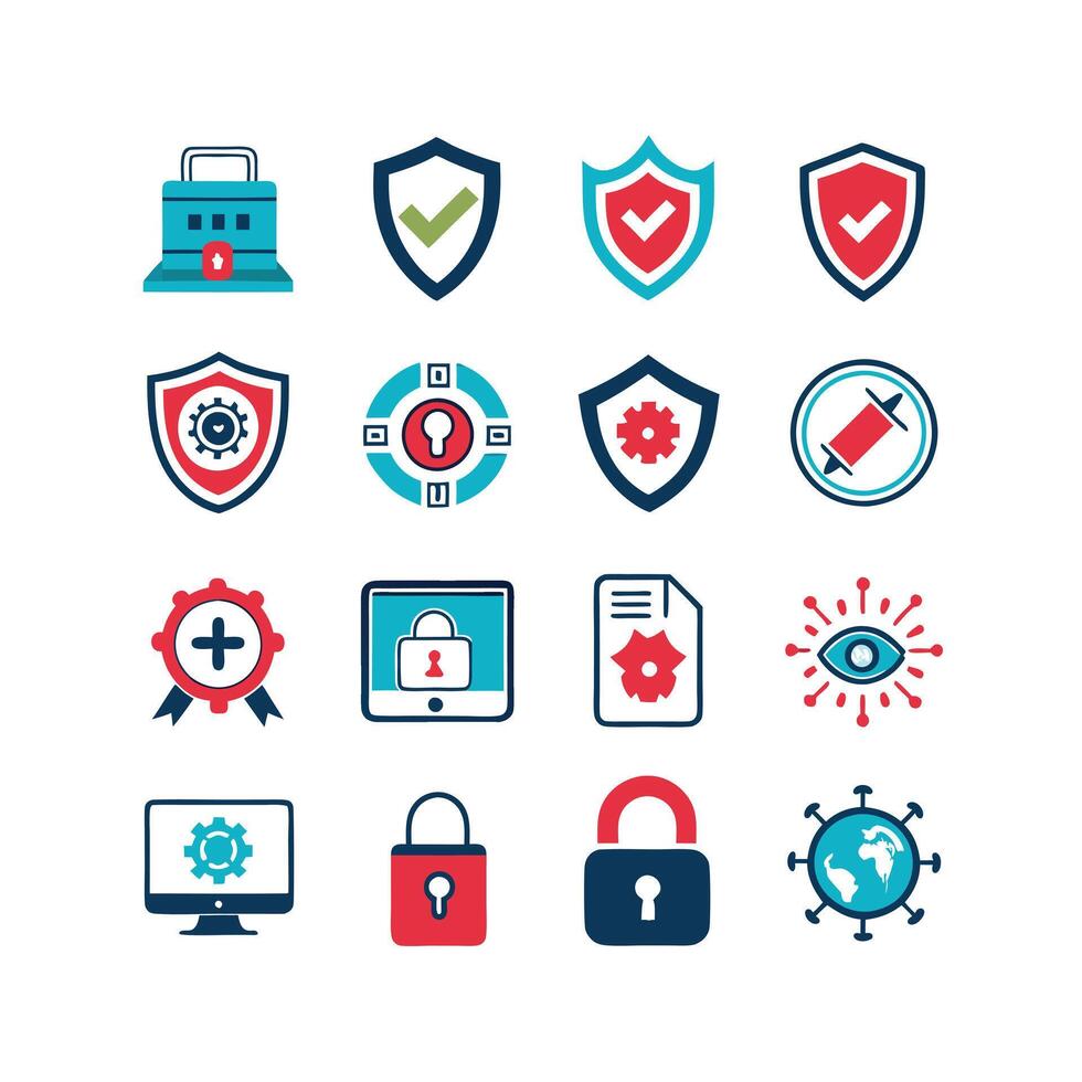Security Icon Set Collection Illustration vector