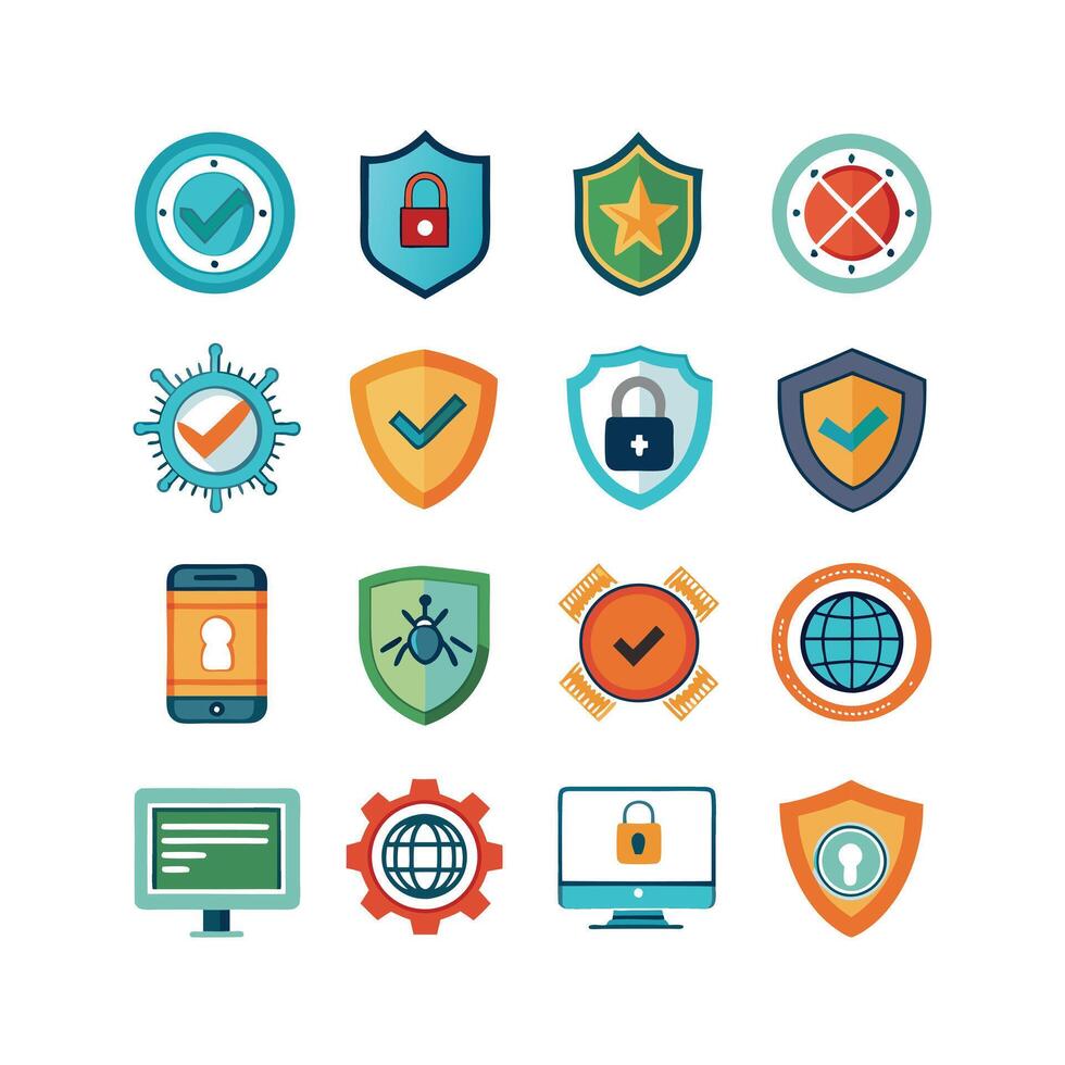 Security Icon Set Collection Illustration vector