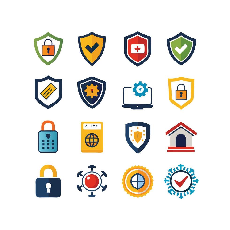 Security Icon Set Collection Illustration vector
