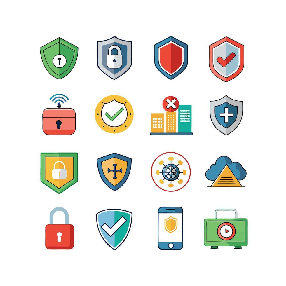 Security Icon Set Collection Illustration vector