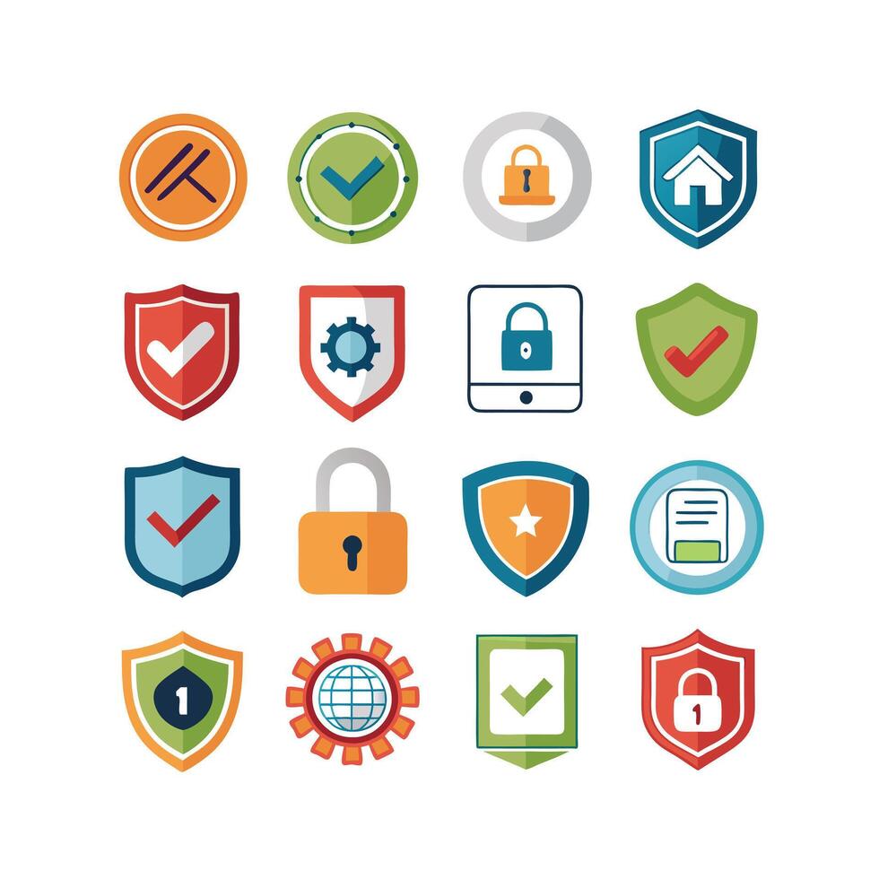 Security Icon Set Collection Illustration vector