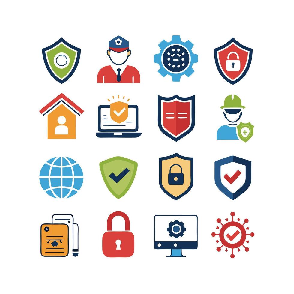 Security Icon Set Collection Illustration vector